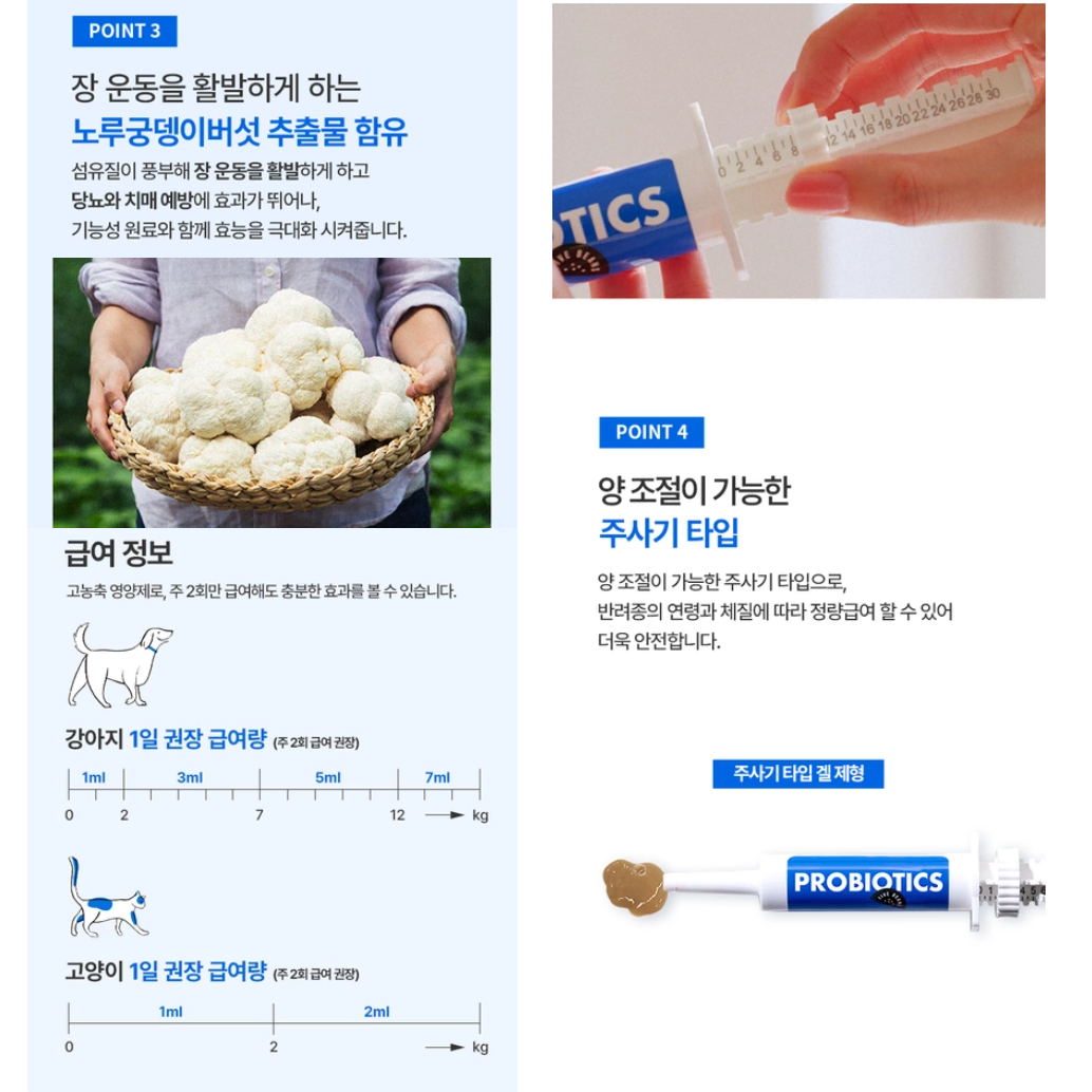 애견애묘 프로바이오틱스 장건강 비만알레르기 건강 기능성 유산균 영양제