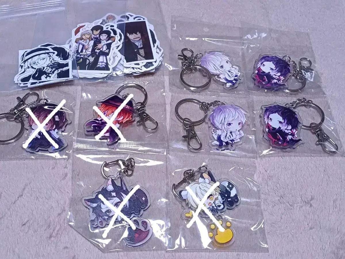 Moonsdog Dazai Chuuya Atsushi Akutagawa unofficial goods acrylic Keyring