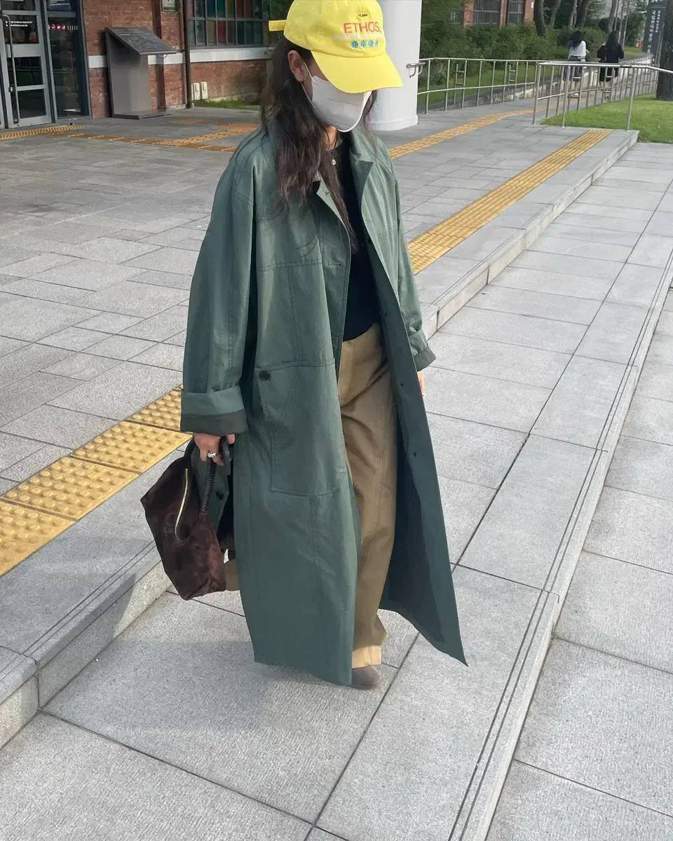 에토스 Ethos trench coat 트렌치코트 green