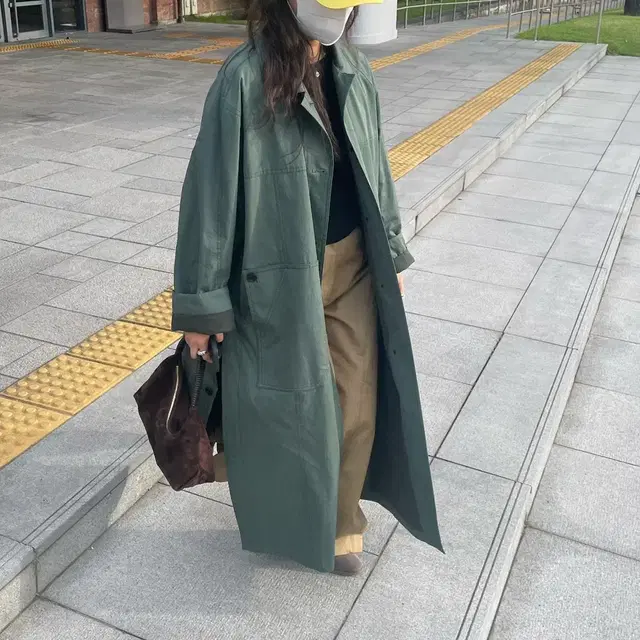 에토스 Ethos trench coat 트렌치코트 green