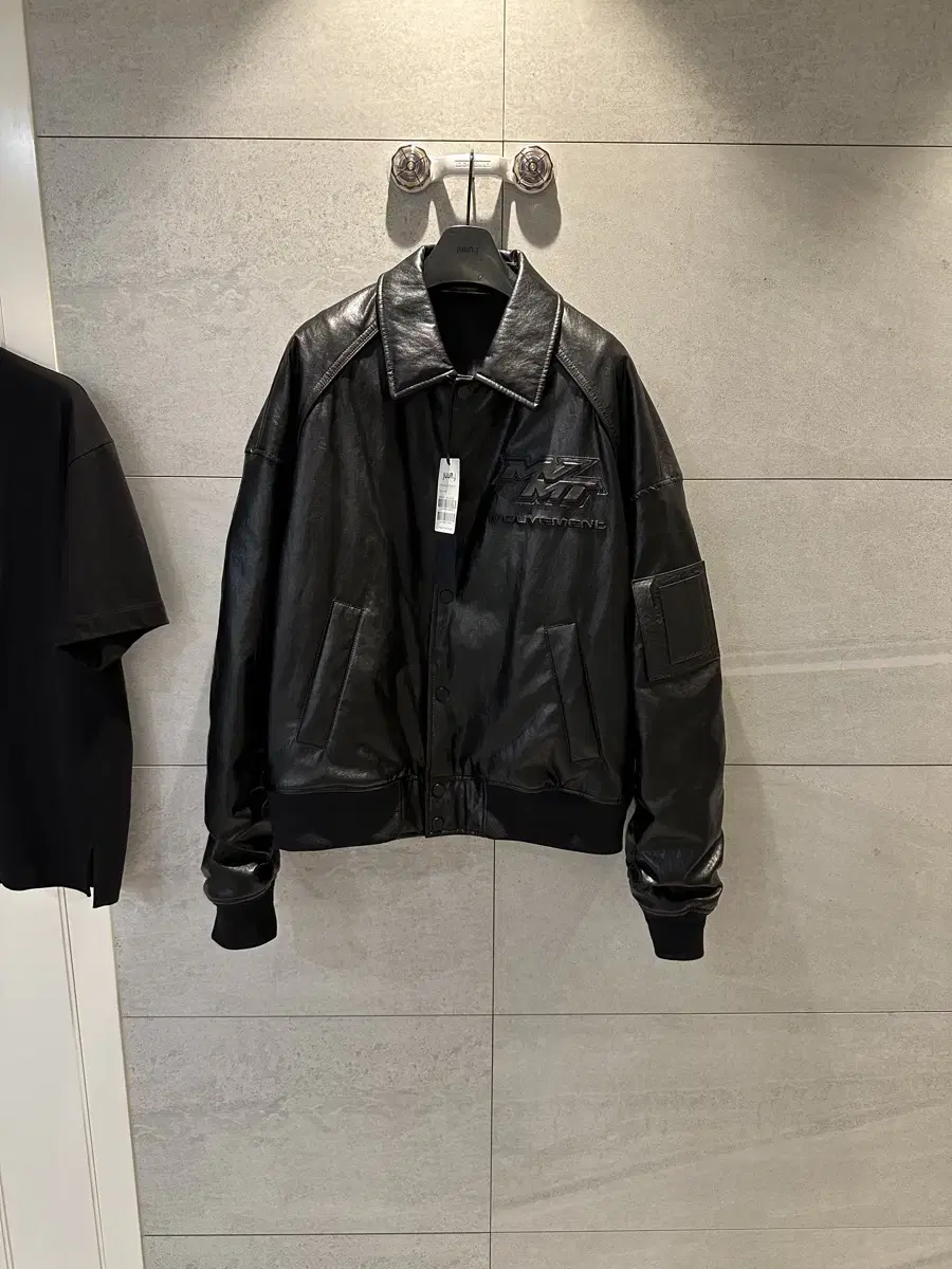 junge 23ss faux leather varsity size 48 sells