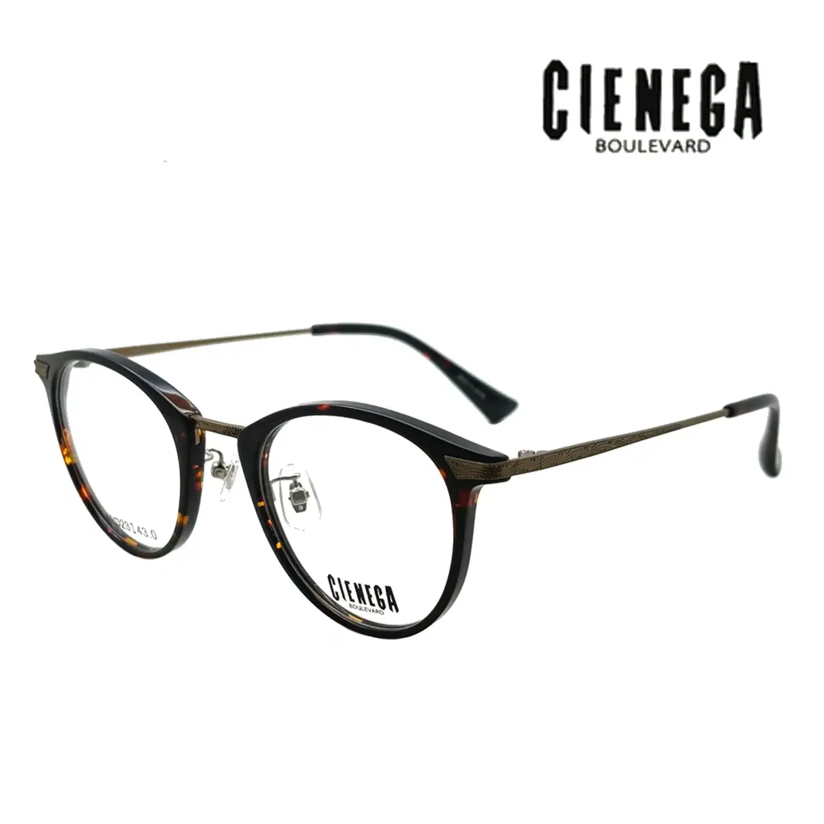 CIENEGA 동글이 철테 금속테 뿔테 아세테이트 안경 CN-9714-1