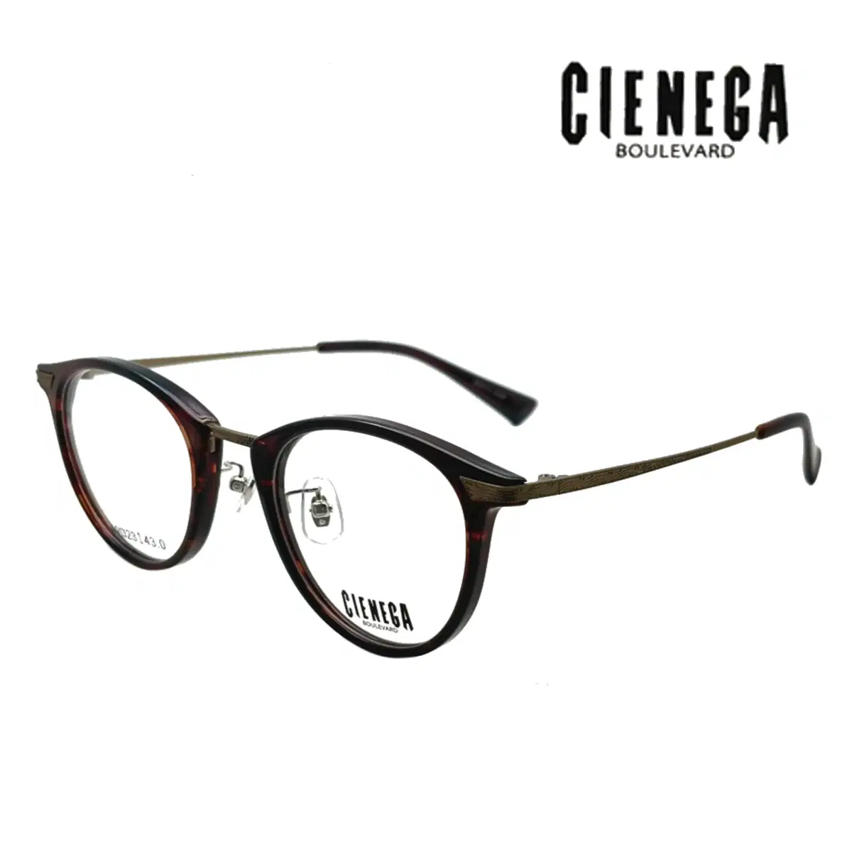 CIENEGA 동글이 철테 금속테 뿔테 아세테이트 안경 CN-9714-2