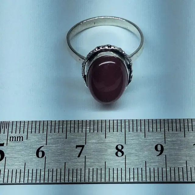 천연 루비ruby oval925실버반지 19호