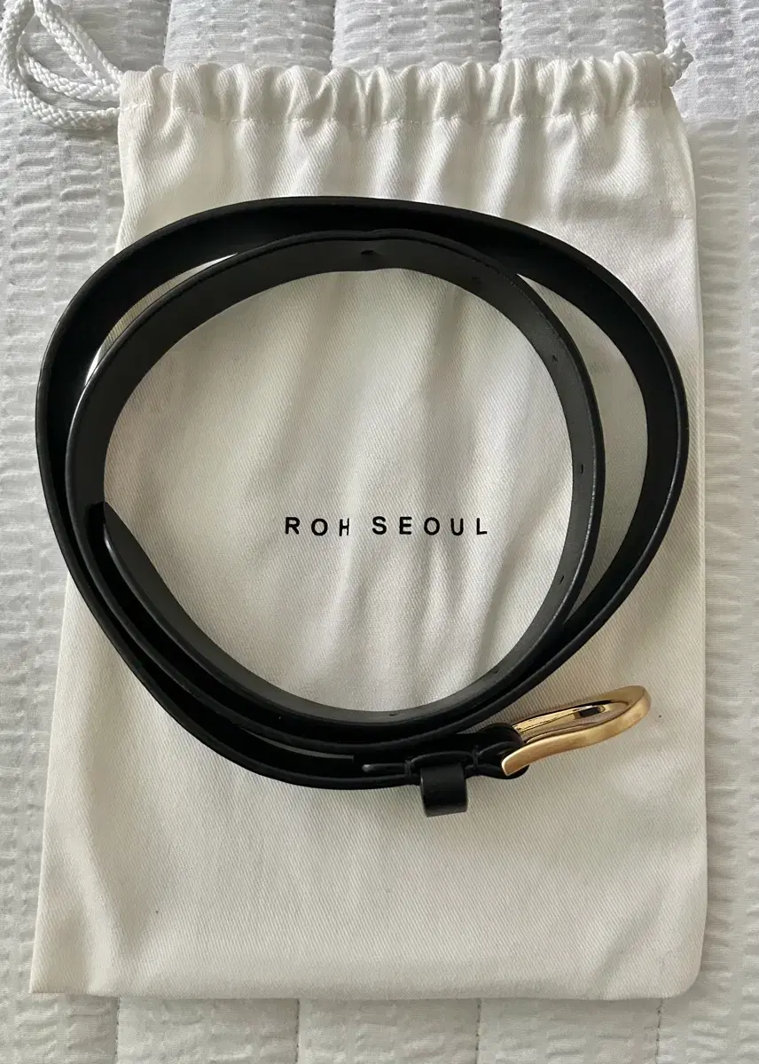 로서울 소가죽 벨트 블랙 around belt black