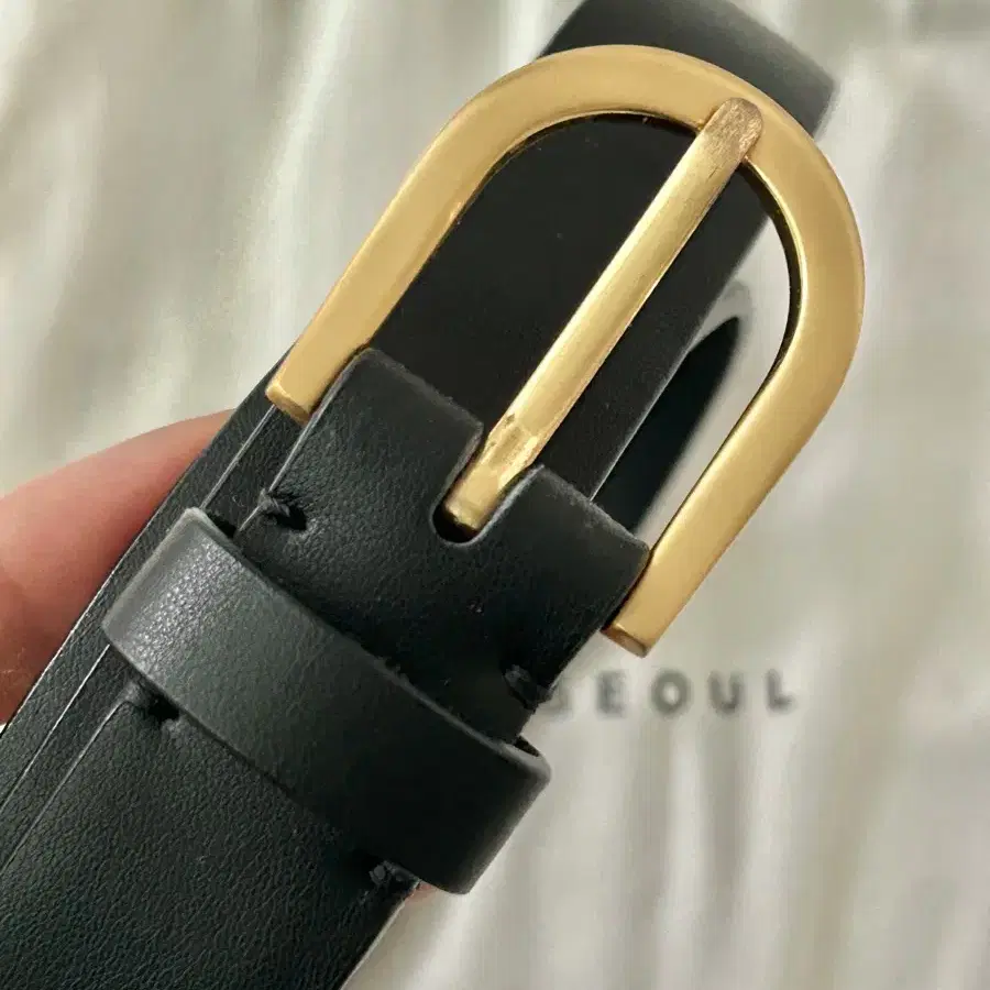 로서울 소가죽 벨트 블랙 around belt black