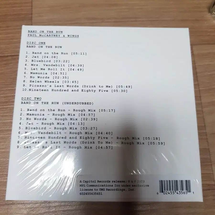 band on the run best 2cd 미개봉신품