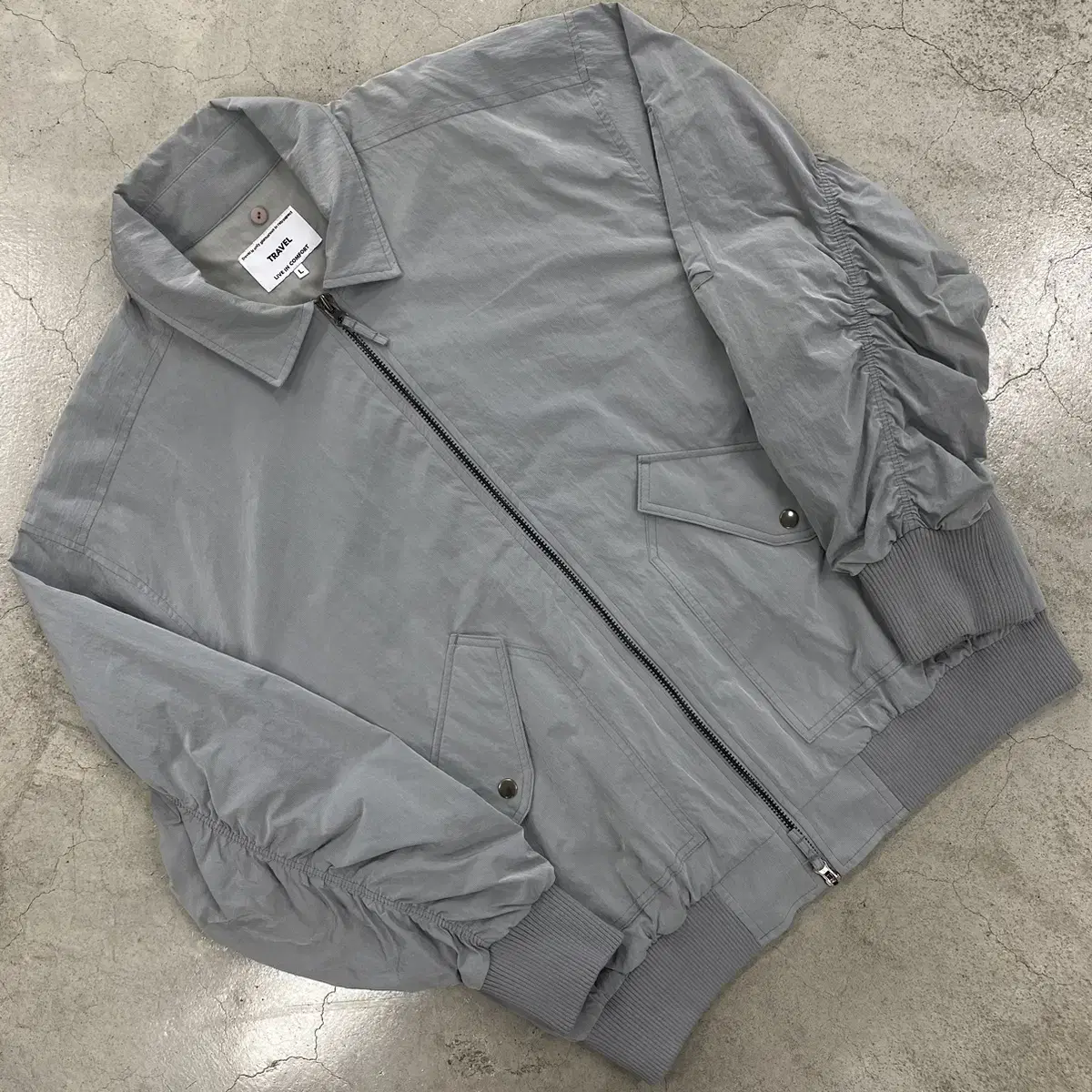 Travel Pocket Grey Aviator Jacket