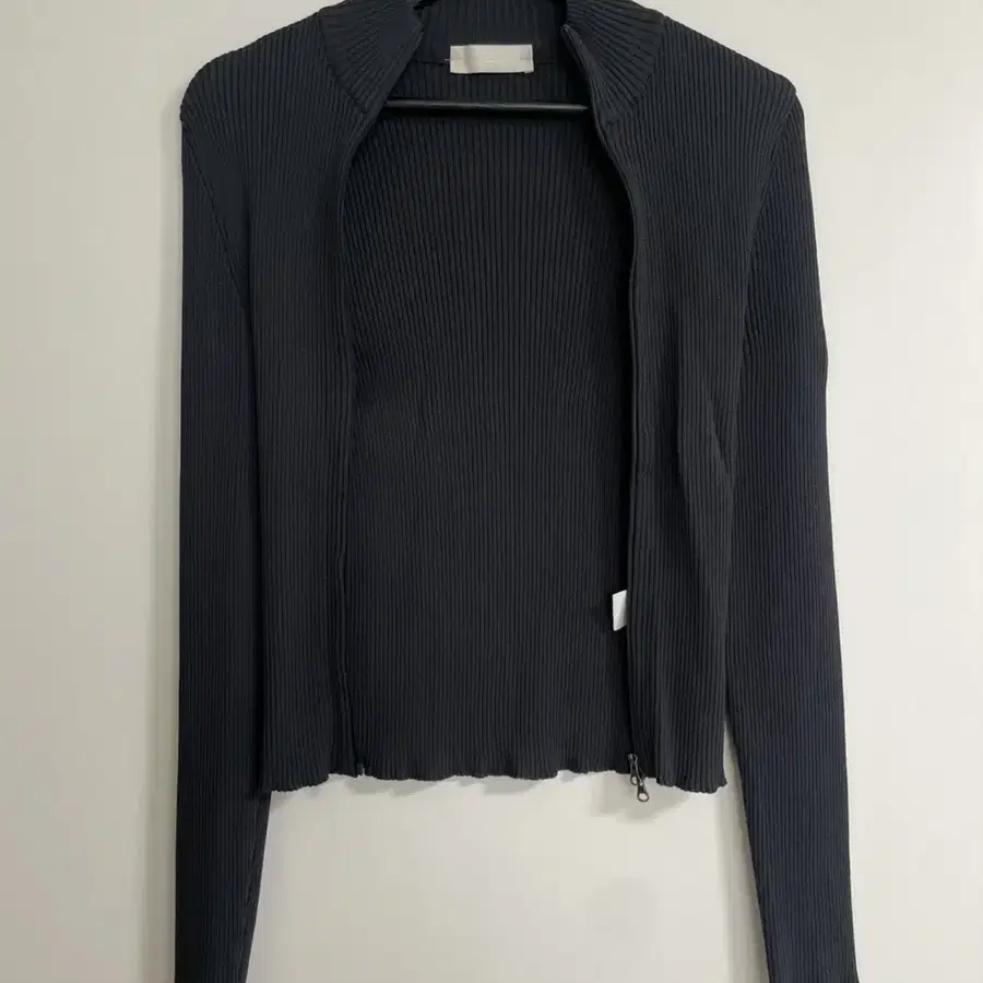 Amomento Ribbed mock neck cardigan