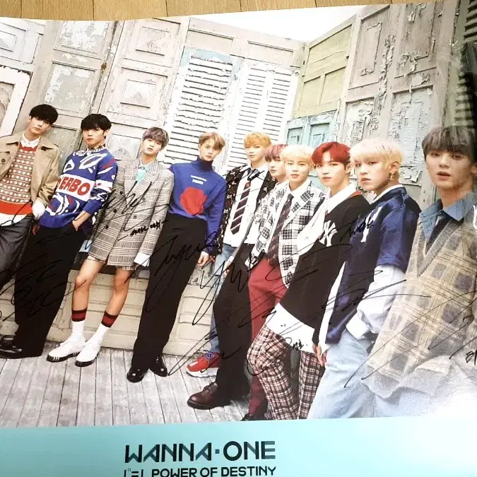 워너원 싸인 사인 포스터 wannaone