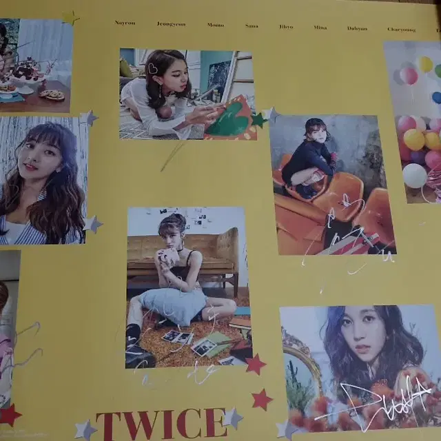 트와이스 싸인 사인 포스터 TWICE