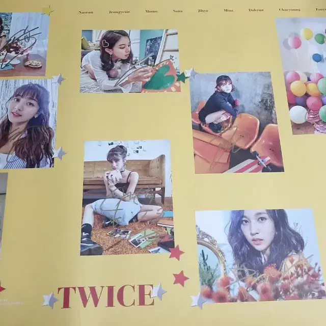 트와이스 싸인 사인 포스터 TWICE