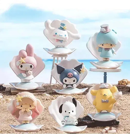 Sanrio Miniso Holiday Figures (Sanrio Seashell Figures)