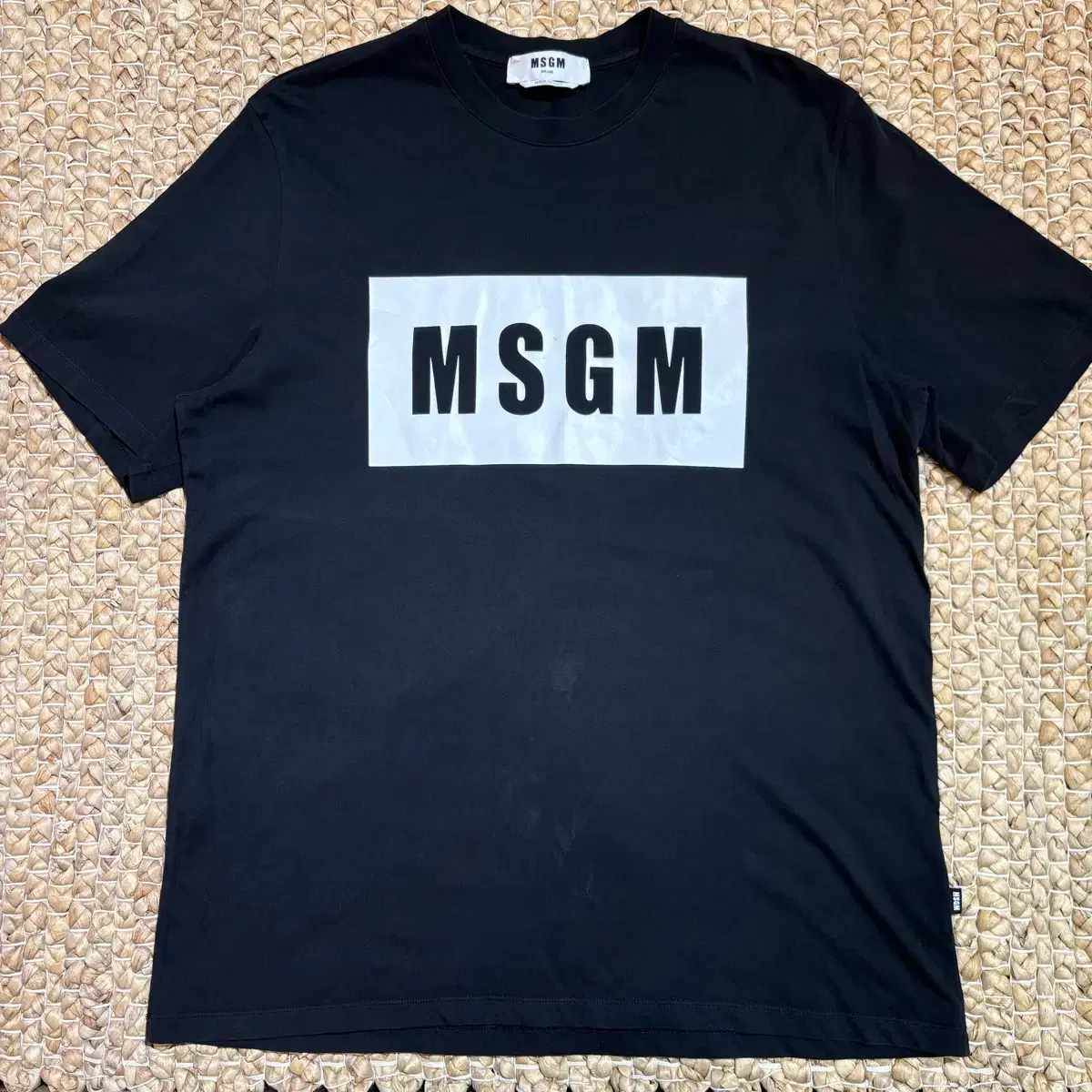 msgm 브러쉬드 박스로고 반팔티(ㅎ3913)