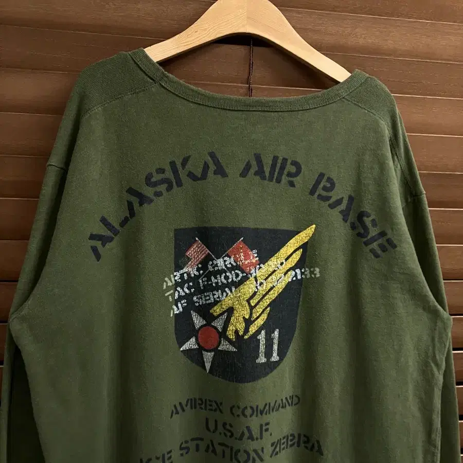 AVIREX 아비렉스 US Army USAF 롱슬리브 긴팔티