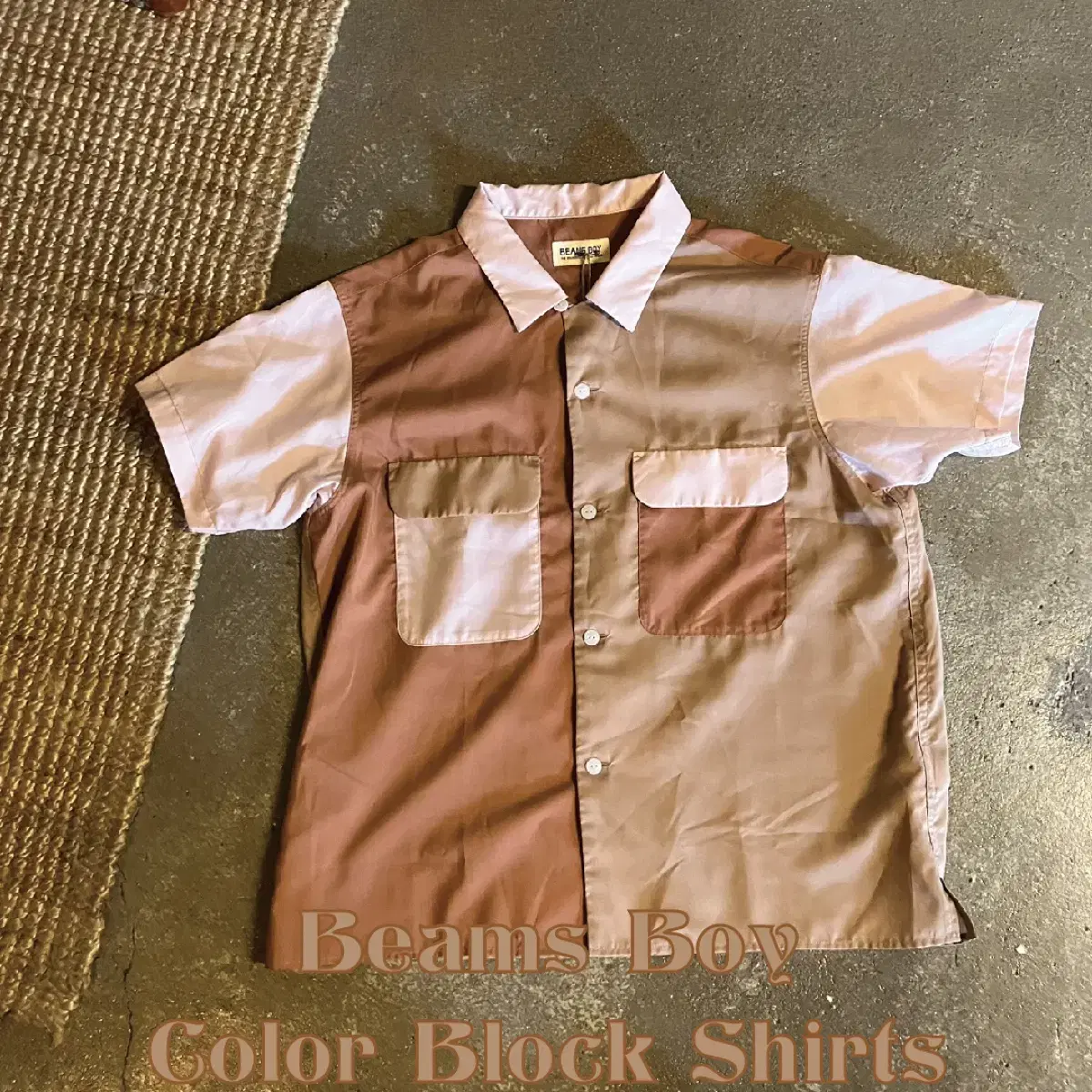 Beamsboy Colorblock Open Collar Shirt 95-97