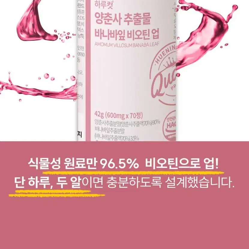 혈당 다이어트 하루컷 양춘사 추출물 바나바잎 비오틴 600mg x 70정