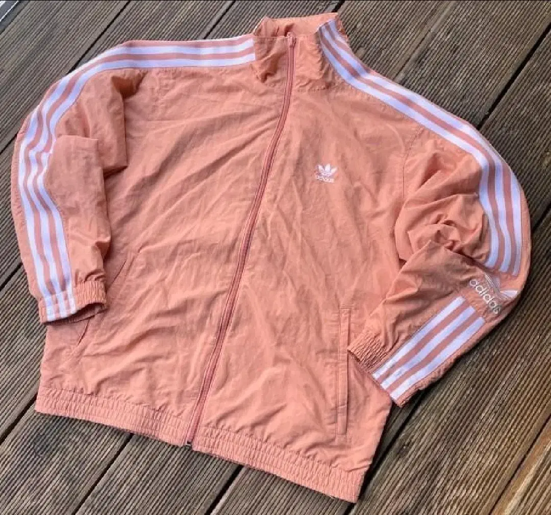 Adidas Light Pink Lock Up Track Top Jersey Zip Up 90/S