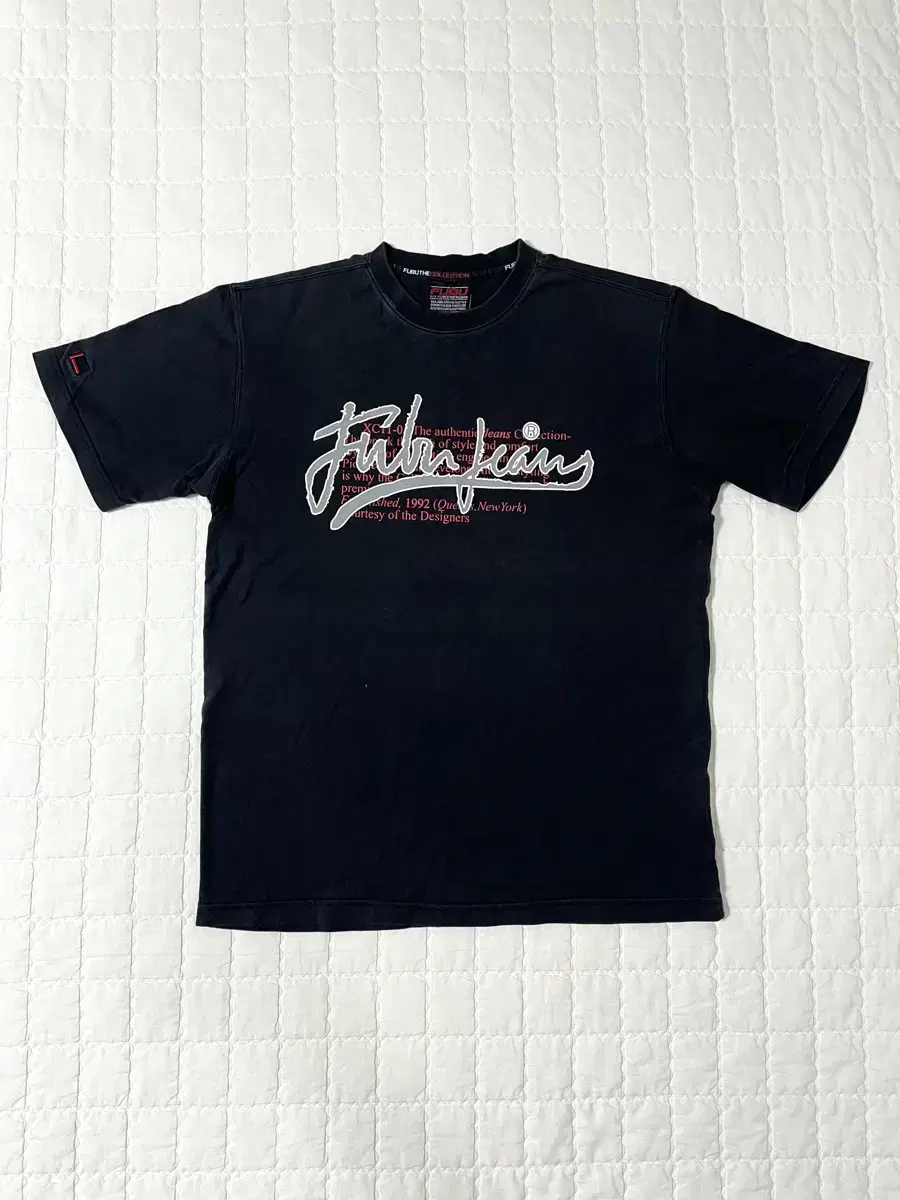 FUBU Back Logo Short Sleeve T-Shirt Black JapanVintage buckle dosieTesomyehang