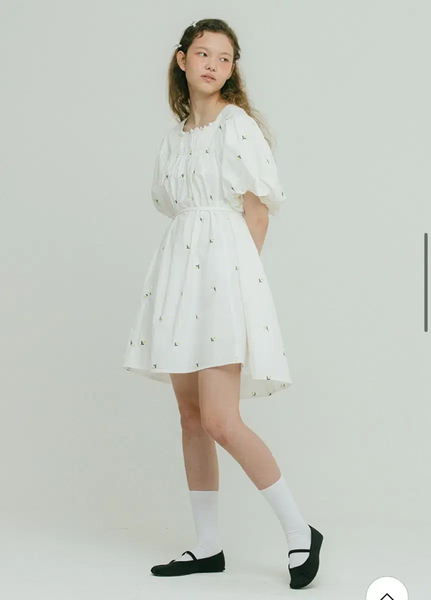 Boccabacca Daisy Volume Dress Daisy Volume ONEPIECE White