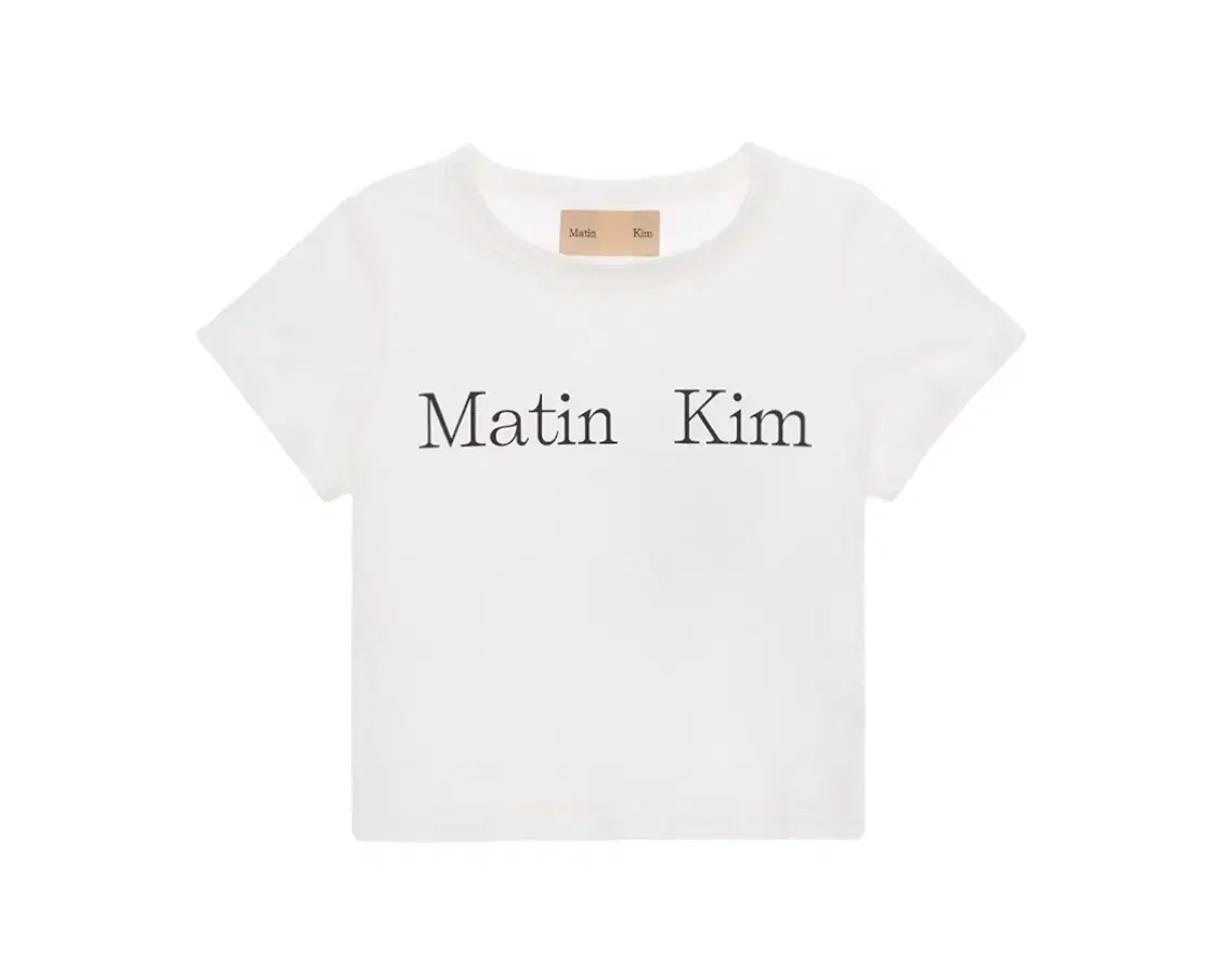 matin kim 마뗑킴 LOGO SILKET CROP TOP 화이트