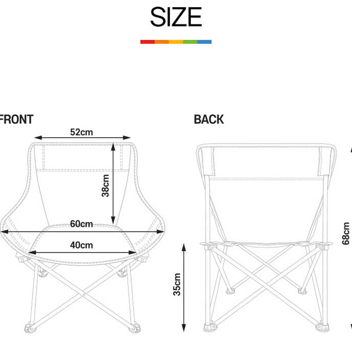캠핑 낚시 접이식 의자 야외용 2컬러