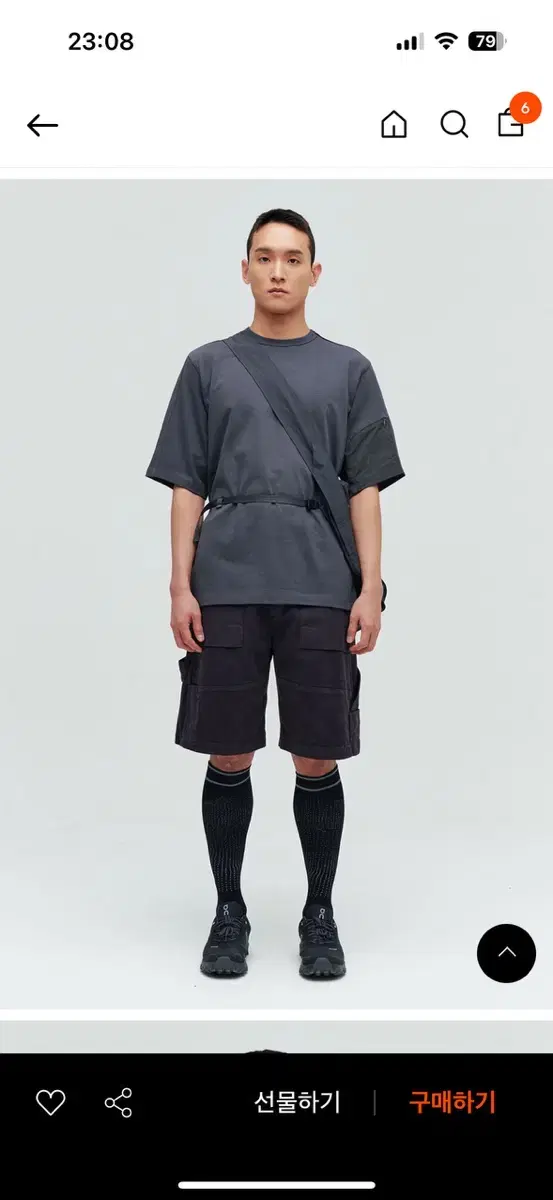 EE GARMENTS DYED SHORT WORKPANTS(차콜) M