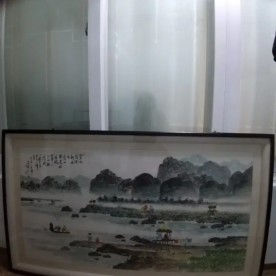 백포 곽남배 원두막 진품 대작 그림