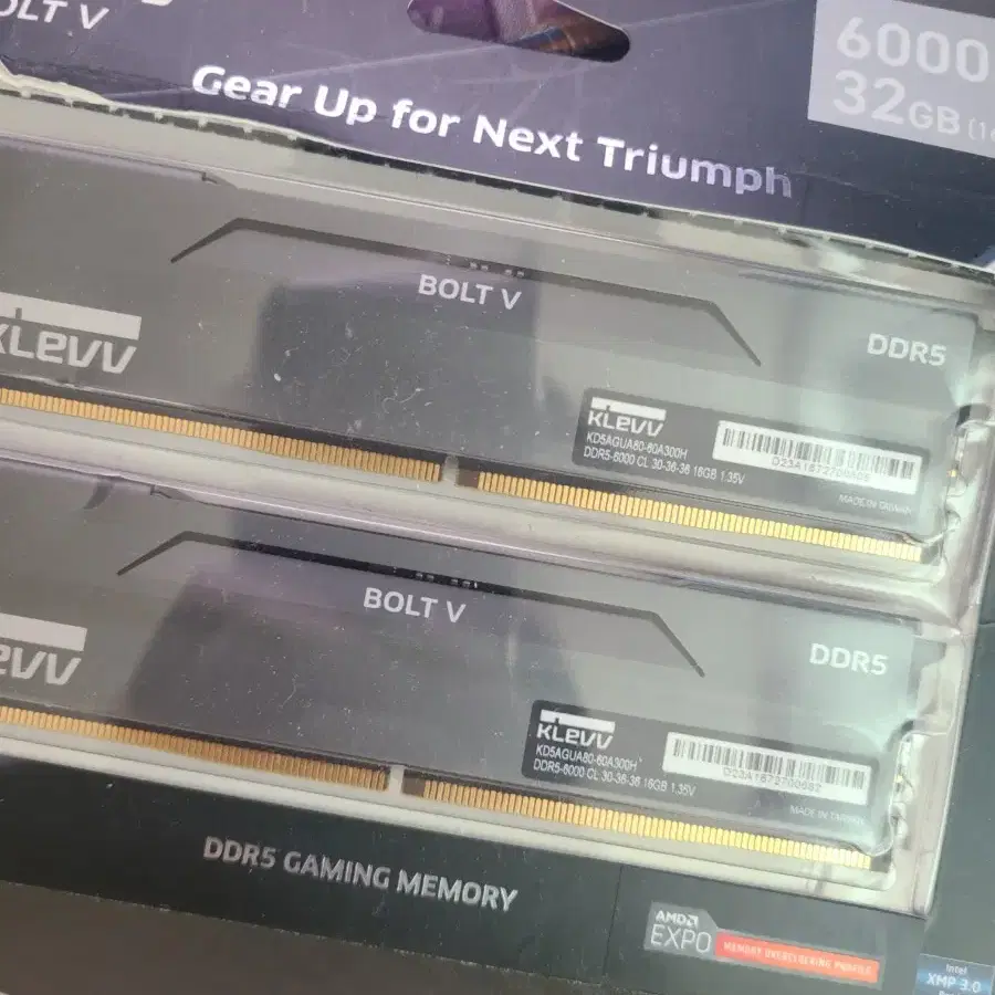 에센코어 클레브 DDR5 6000 CL30 BOLT V 패키지 서린