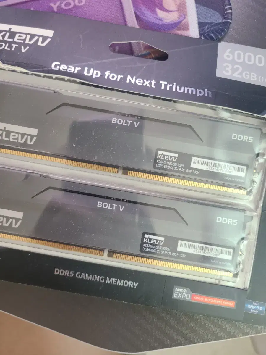 에센코어 클레브 DDR5 6000 CL30 BOLT V 패키지 서린