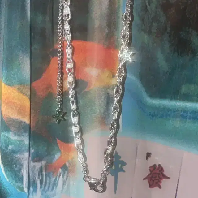 진주 하트 별 목걸이 star necklace