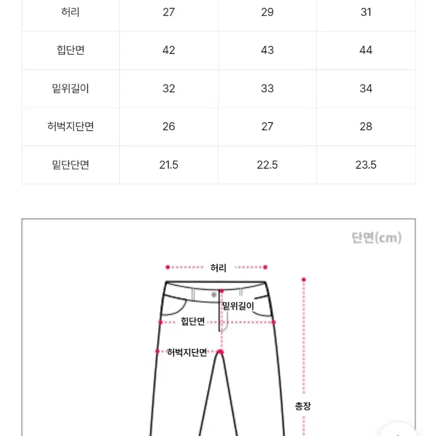 쓰리버튼 와이드 데님 팬츠 L