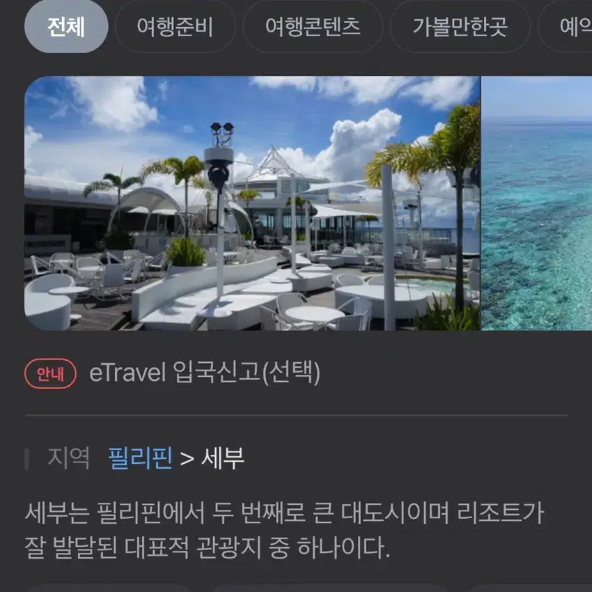 세부 비행기 티켓