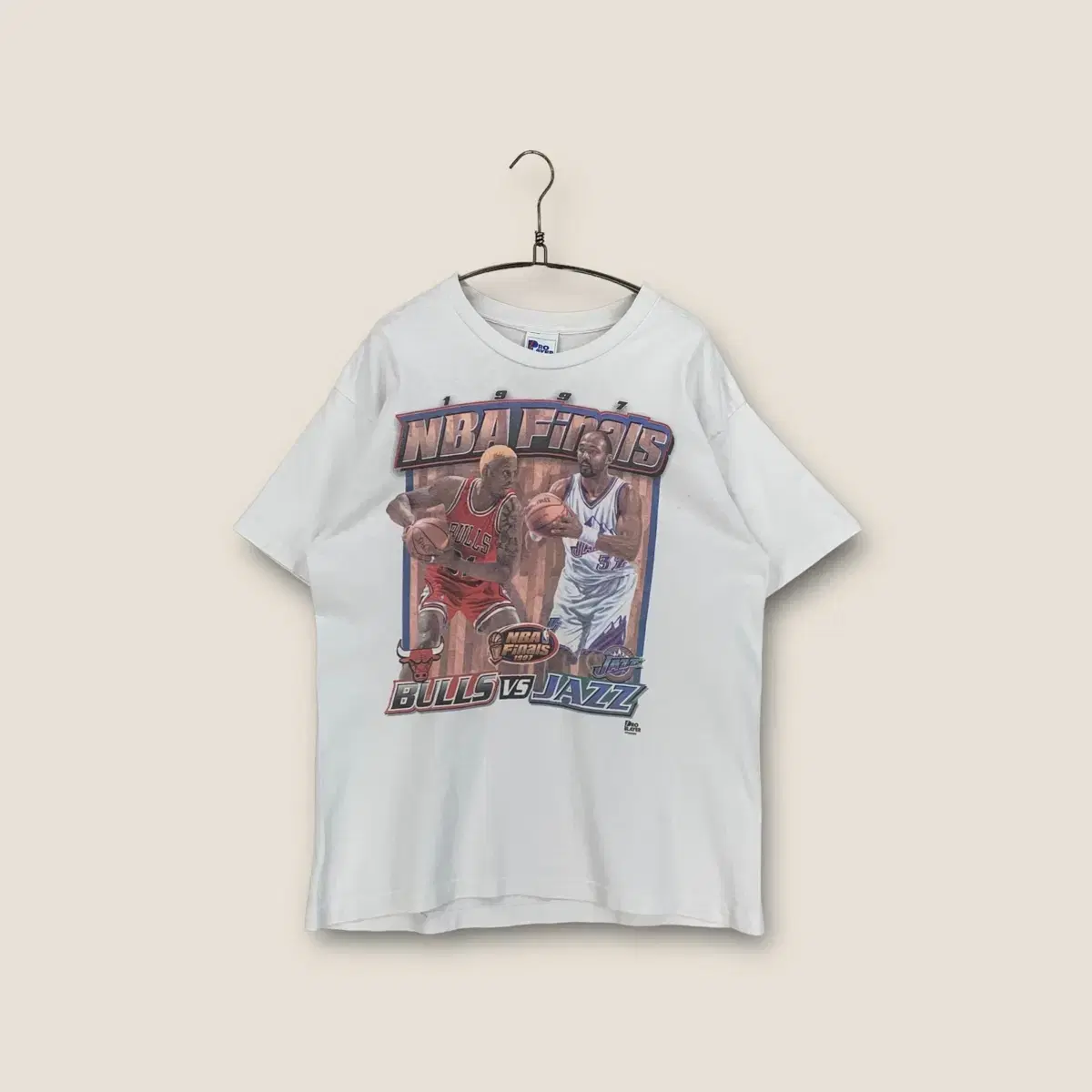 ( 남성 / L ) VTG 97s 데니스로드맨 nba 파이널 반팔티