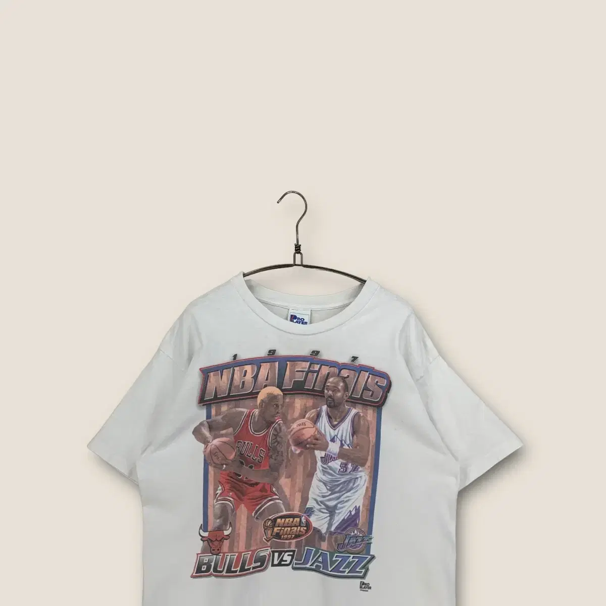 ( 남성 / L ) VTG 97s 데니스로드맨 nba 파이널 반팔티