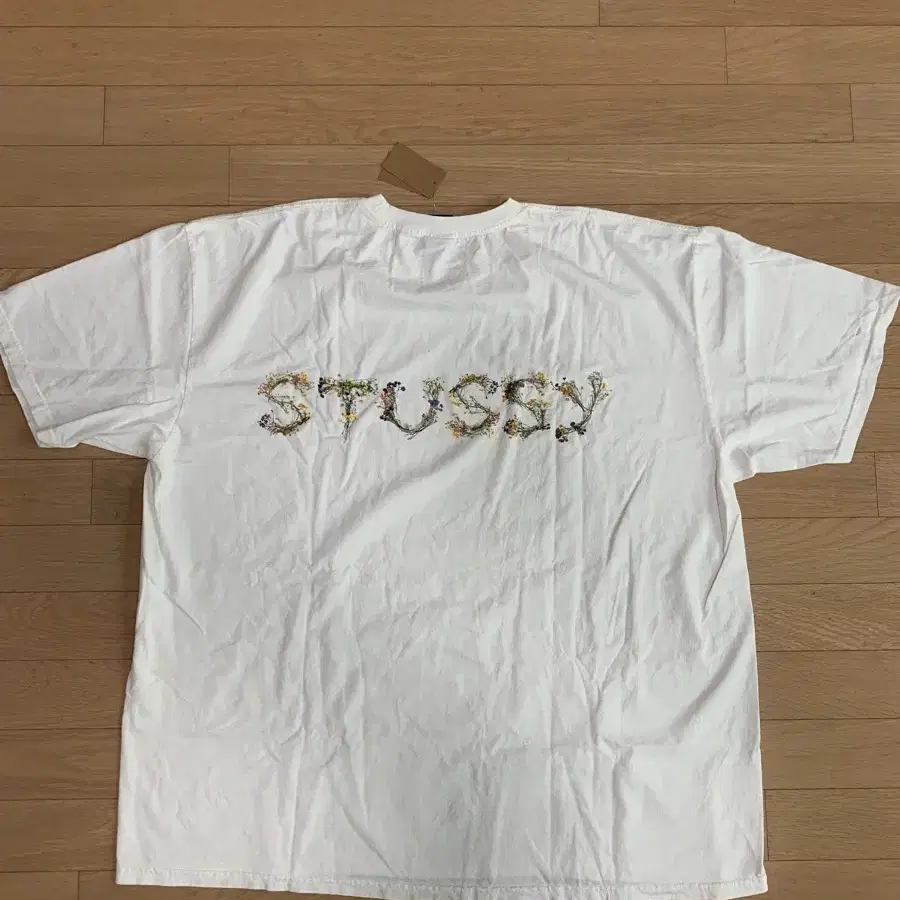 [XXL] stussy 스투시 보케이 피그먼트 다이드 반팔 티셔츠 내츄럴