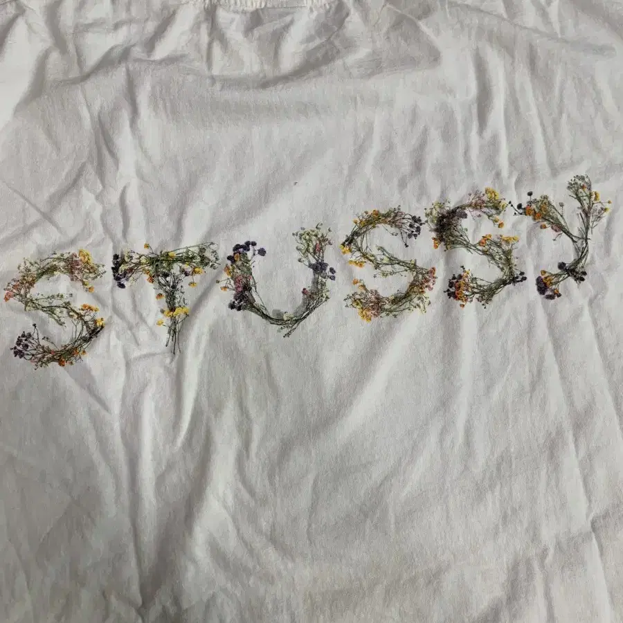 [XXL] stussy 스투시 보케이 피그먼트 다이드 반팔 티셔츠 내츄럴