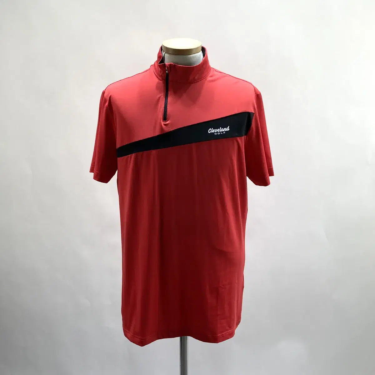 Cleveland Men's Golf Short Sleeve Red Top 100 Permanent