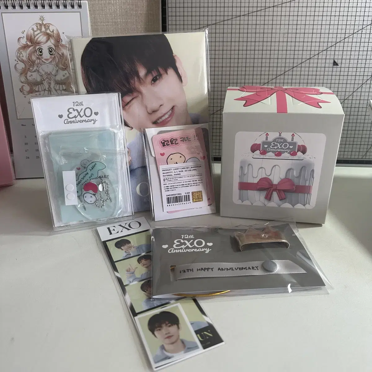 2024 exo fanmeeting, 12th anniversary official goods of MD (Baekhyun selfie photocard not included)