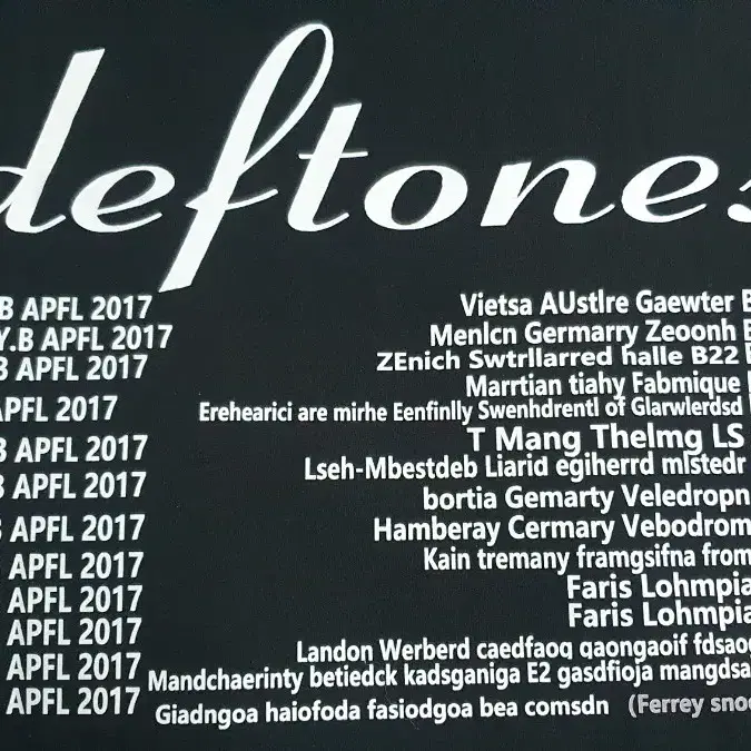 새상품)Deftones -White Pony tour date 반팔티XL