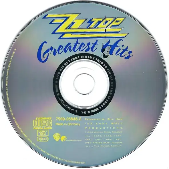 ZZ Top - Greatest Hits (CD) 유럽반 민트급 중고