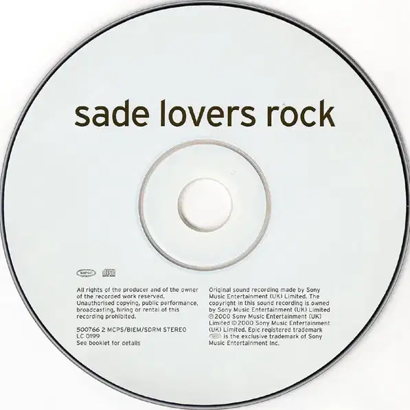 Sade - Lovers Rock (CD) 유럽반 초판 민트급 중고