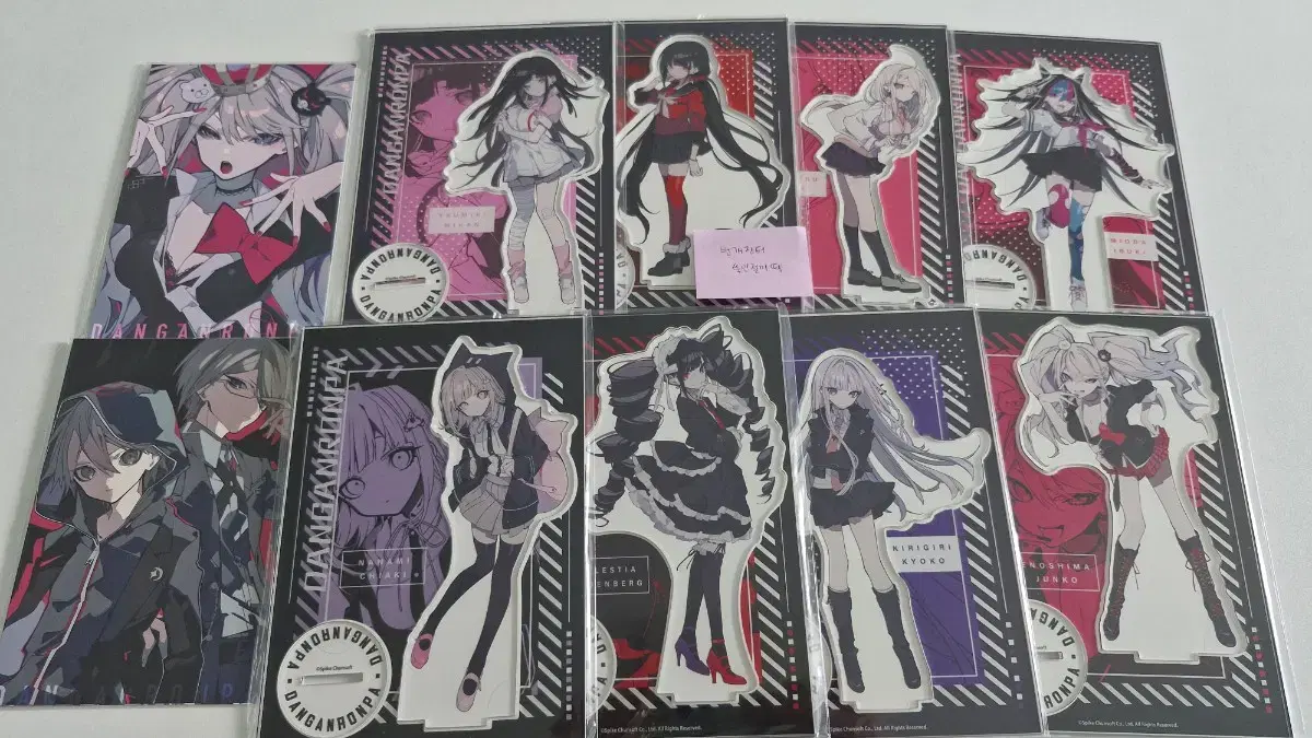 Danganronpa Mochizuki Kei sealed 8 acrylic stands + 2 postcards A,B in bulk