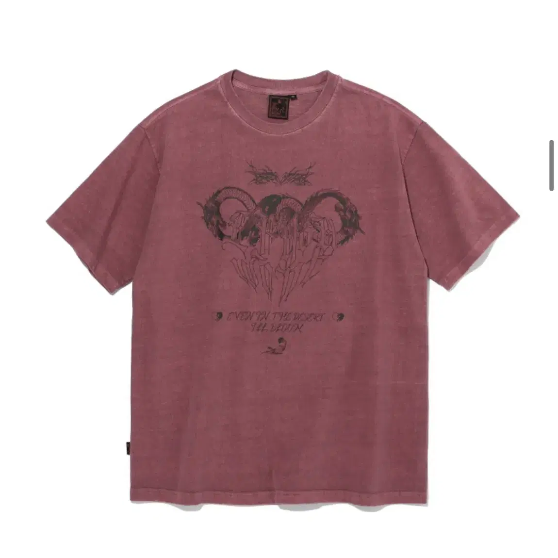 이퓨원트 Distorted pigment TEE dusty pink