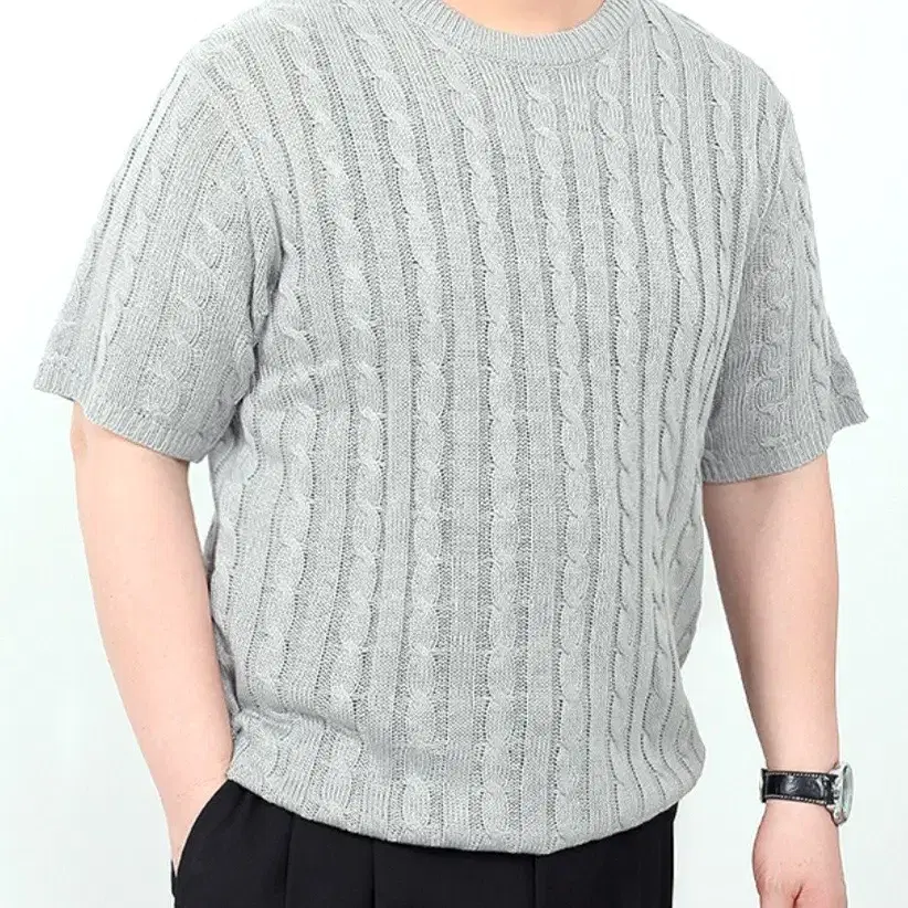 3XL-4XL 빅사이즈 꽈베기 반팔니트 2칼라 새상품