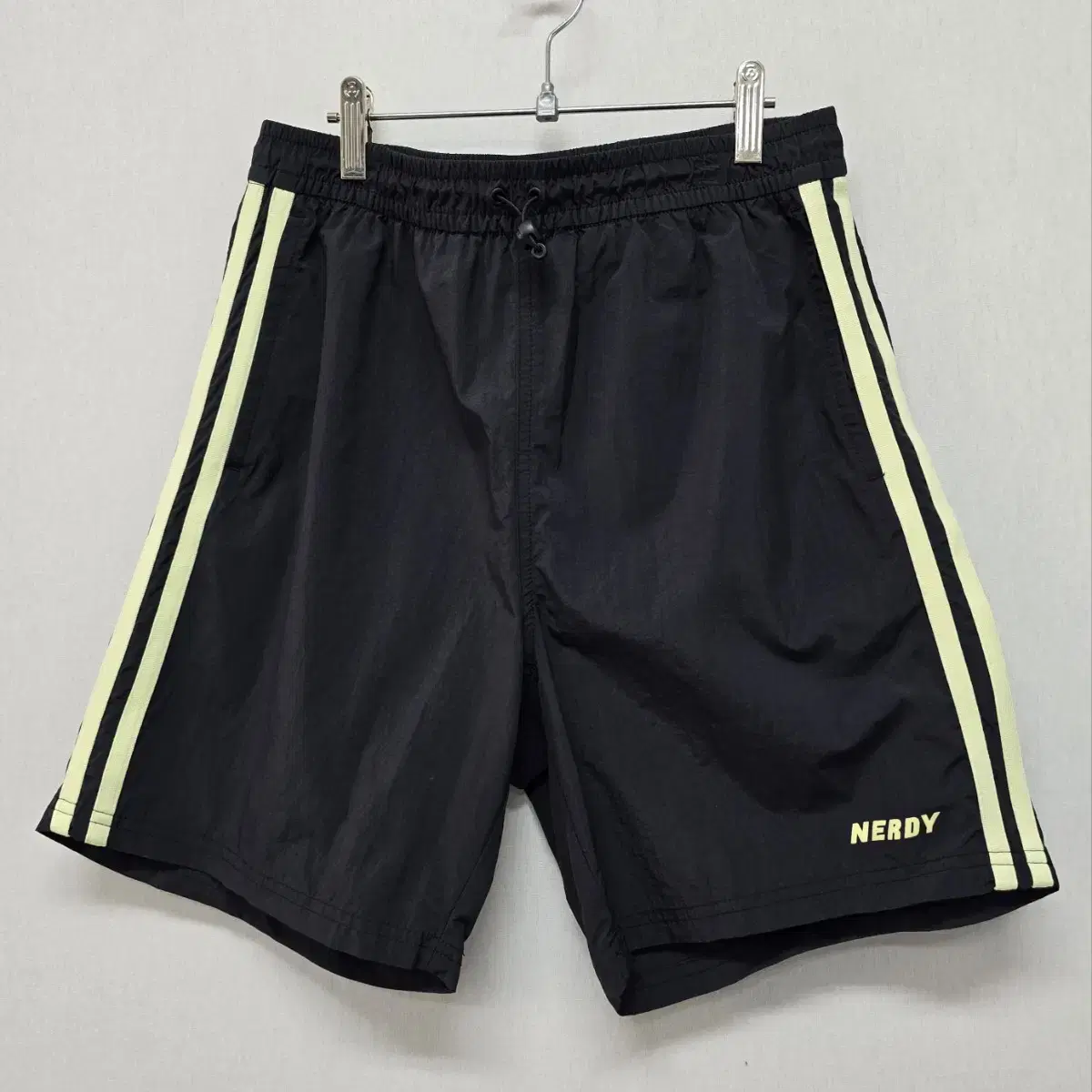 Navy nylon banded shorts size M