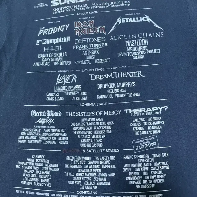 2014 영국 록 페스티벌 SONISPHERE 오피셜 티셔츠