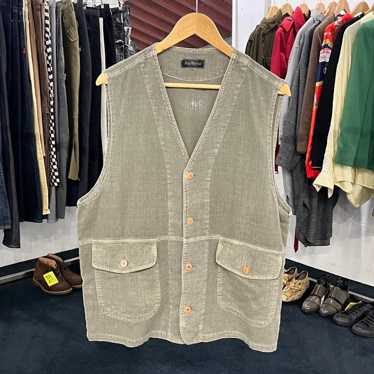 [TAIPO] [105] MARBAEYA Vintage Linen Vest