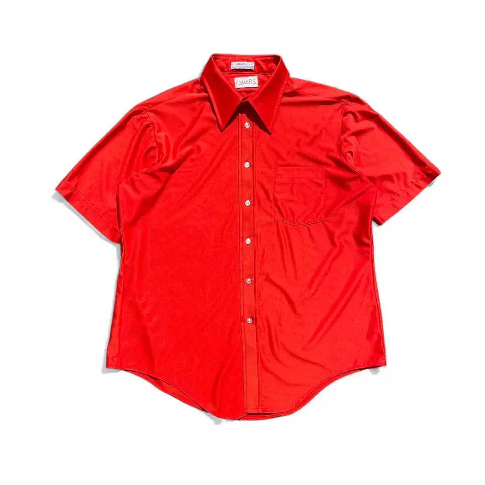 1970's Gimbels Qiana Nylon Scarlet Shirt