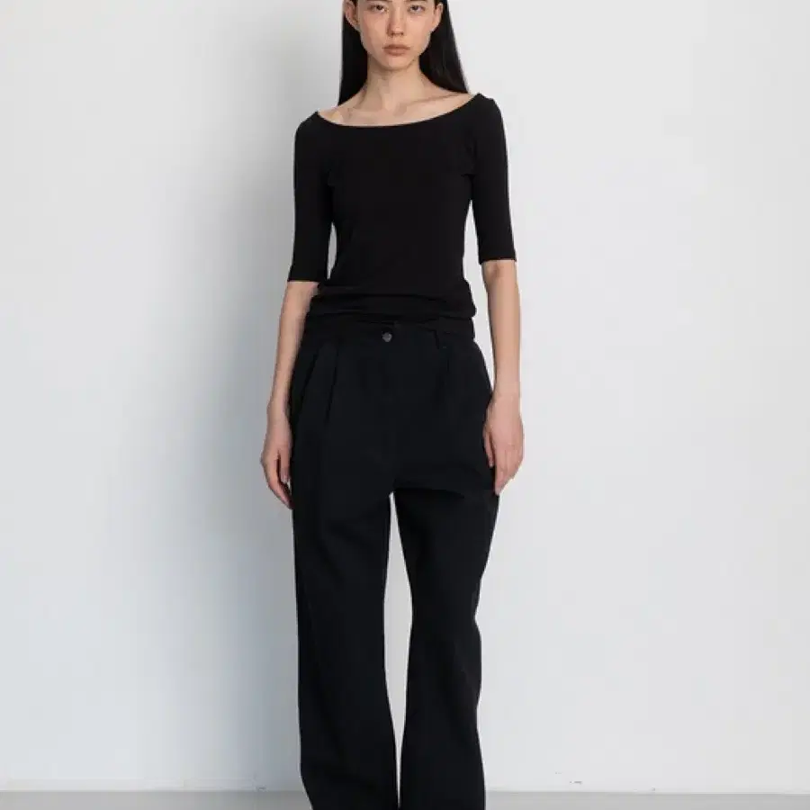 Le17septembre BACK BUCKLE WIDE PANTS 36